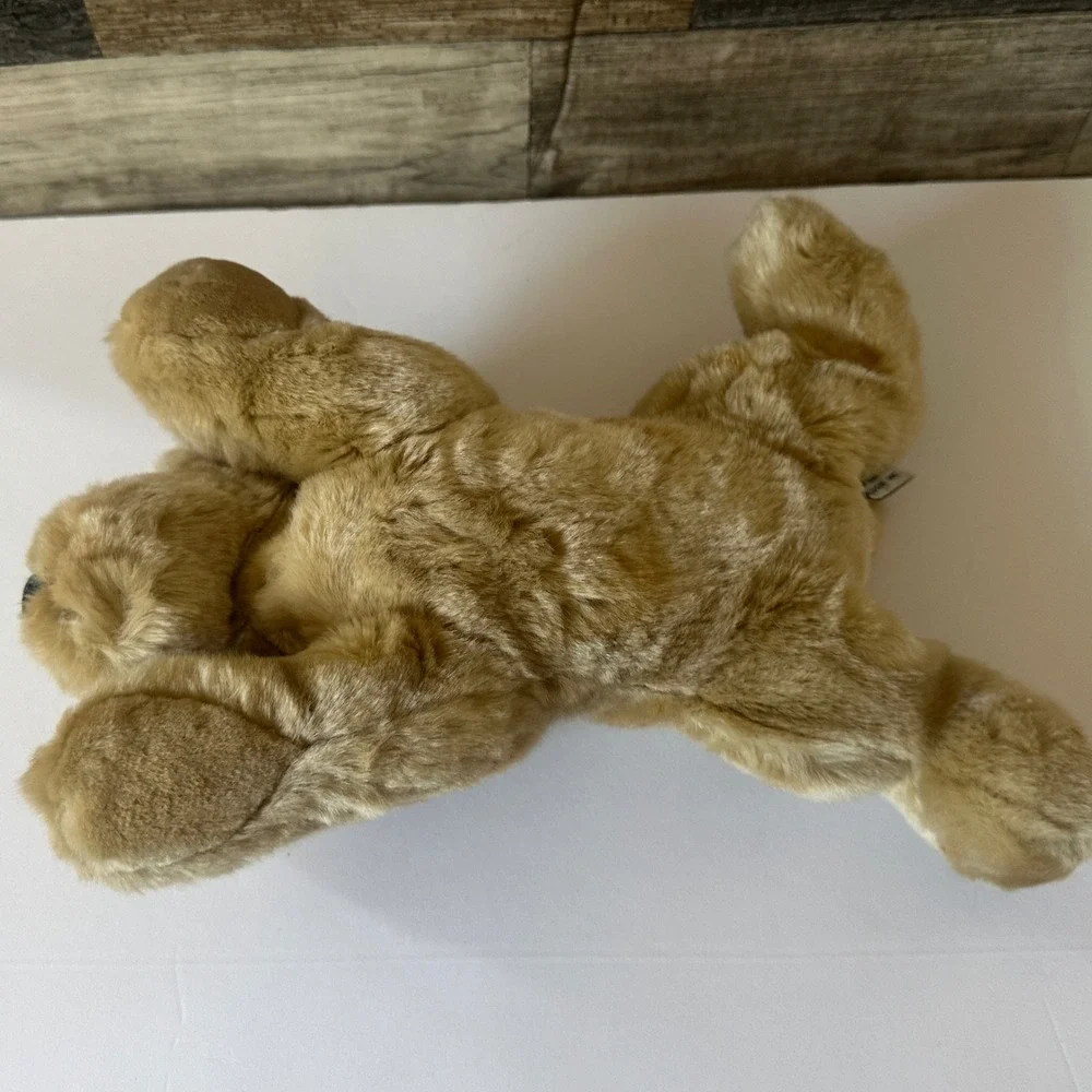 Aurora Flopsies Golden Retriever Dog Plush Bean Filled Puppy Tan Stuffed Animal